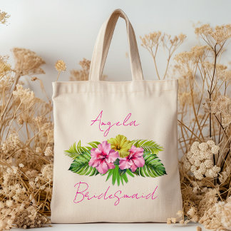 Sac personnalisé Fleurs d'Hibiscus Demoiselle d'Ho