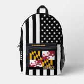 Sac personnalisé Maryland Drapeau, Drapeau américa (Recto)