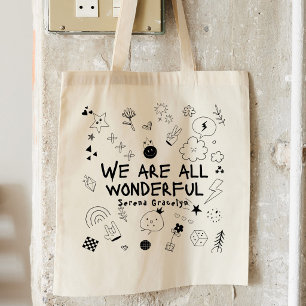Sac personnalisé noir Tout simplement merveilleux