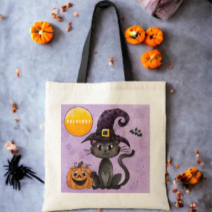 Sac personnalisé pour friandises d'Halloween avec 