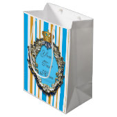 Sac personnalisé Prince Royal Crown Blue & Gold (Devant Angle)