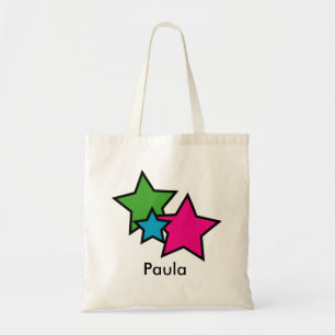 Sac personnalisé Trio d'étoiles néon colorées Desi