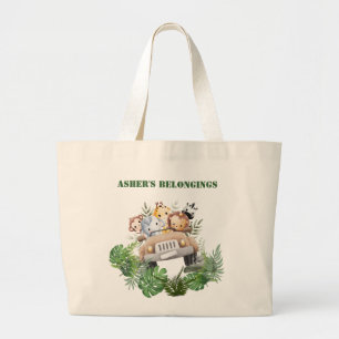 Sac personnalisé Vert Mignon Safari Jungle Polyval