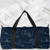 Sac petit duffel pour chat couché - Motif de chat 