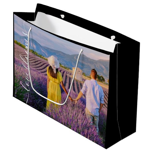 Sac photo de cadeau Love Blooms (Devant Angle)