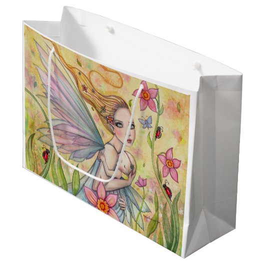 Sac pour Baby Shower de la Fée Mère et Bébé (Devant Angle)