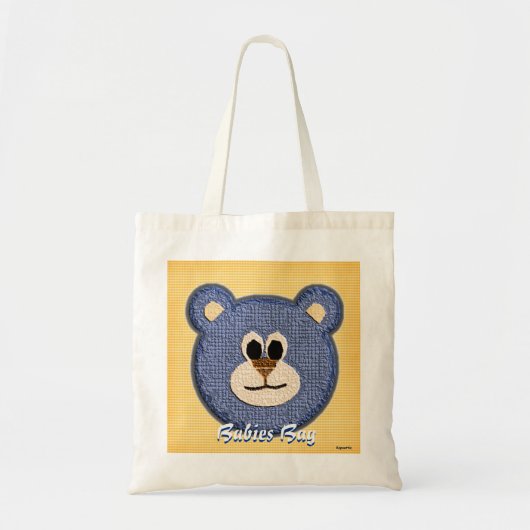 Sac pour bébé en peluche texturé (bleu) (Devant)