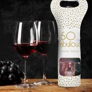 Sac Pour Bouteilles De Vin 50 et Fabulous Gold Parties scintillant 50e annive