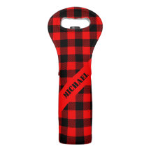 Lumberjack Style - tissu rouge + votre nom