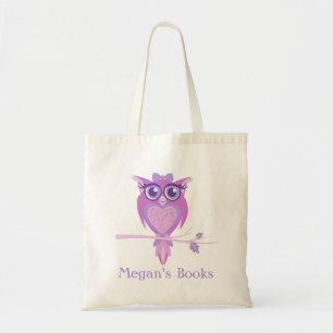 Sac pourpre de bibliothèque de filles mignonnes d