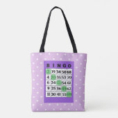 Sac POURPRE de BINGO-TEST de bonne chance (Dos)
