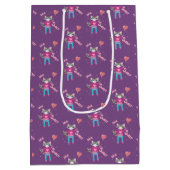 Sac pourpre de cadeau de jour de Valentines (Dos)