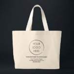 Sac promotionnel simple logo, entreprise ou boutiq<br><div class="desc">Ajoutez votre logo et votre texte pour créer un sac fourre-tout personnalisé cool pour votre entreprise,  votre boutique ou votre événement. Ces sacs sont parfaits pour le marketing et les promotions.</div>
