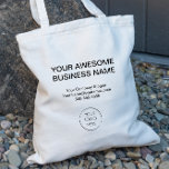 Sac promotionnel simple logo, entreprise ou boutiq<br><div class="desc">Ajoutez votre logo et votre texte pour créer un sac fourre-tout personnalisé cool pour votre entreprise,  votre boutique ou votre événement. Ces sacs sont parfaits pour le marketing et les promotions.</div>