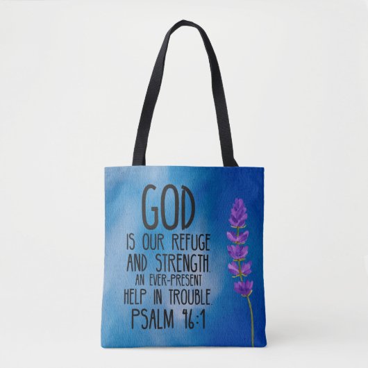 Sac Psalm 46:1 Tote Bag Bible (Devant)