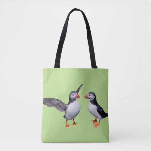 Sac Puffin Pals tout-imprimé (Vert) (Devant)