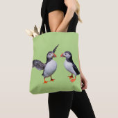 Sac Puffin Pals tout-imprimé (Vert) (De près)