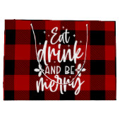 Sac « Red Buffalo Plaid “Eat, Drink & Be Merry” » (Dos)
