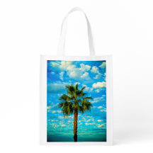 Sac réutilisable avec l'image du ciel bleu de