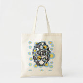 Sac réutilisable avec un joli skunk et des fleurs (Devant)