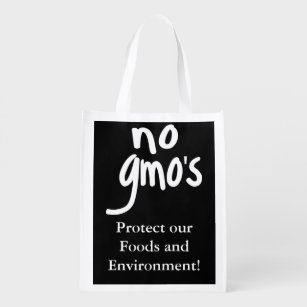 Sac Réutilisable Black No OGM Protège notre alimentation