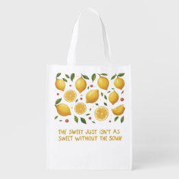 Sac Réutilisable Bonjour Été Citrus Lemon Reusable Sacs d'achat