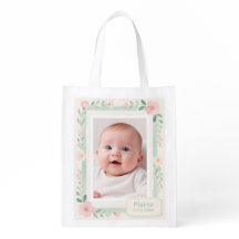 Cadre photo vide floral aquarelle pastel