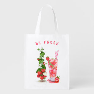 Sac Réutilisable Cool de fraises Boire Fruits Épicerie Sac