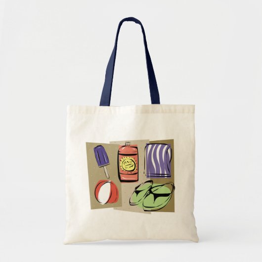 Sac réutilisable d'accessoires de plage (Devant)