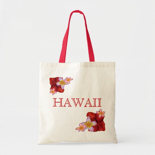 Sac réutilisable de fleurs tropicales Hawaii (Devant)