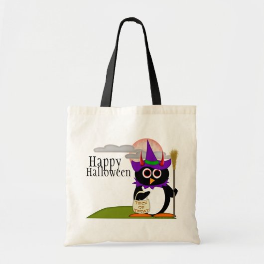 Sac réutilisable de Halloween de des bonbons ou un (Devant)