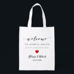 Sac Réutilisable Épouser le sac bienvenu pour l'invité d'hôtel,<br><div class="desc">Remplissez ces sacs réutilisables d'amusement de vos festins préférés pour aider à rendre le séjour de vos invités plus agréable.</div>