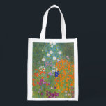 Sac Réutilisable Gustav Klimt Fleur Jardin Cottage Nature<br><div class="desc">Un beau tableau de jardin - c'est un tableau classique de Gustav Klimt,  appelé Cottage Garden,  ou Bauergarten,  1907,  qui est un gros plan d'un jardin fleuri,  un tableau floral coloré.</div>
