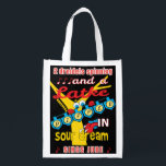 Sac Réutilisable Hanoukka Dreidels spinning Grocery Bag<br><div class="desc">Hanoukka Dreidels Spinning, sac blanc à 2 faces. Tous les éléments de conception peuvent être modifiés. Tout texte modifiable peut être supprimé et remplacé par votre propre message. Utilisez la couleur, la taille et le style de police préférés. Joyeux Hanoukka/Chanukah ! Style : Devenez écolo de sac réutilisable et sauver...</div>
