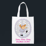 Sac Réutilisable Hanoukka heureux<br><div class="desc">Hanoukka Happy Happy Happy, sac blanc à 2 faces. Tous les éléments de conception peuvent être modifiés. Tout texte modifiable peut être supprimé et remplacé par votre propre message. Utilisez la couleur, la taille et le style de police préférés. Joyeux Hanoukka/Chanukah ! Style : Devenez écolo de sac réutilisable et...</div>