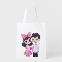 Illustration du mignon Kawaii Couple Doodle