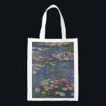 Sac Réutilisable Lys d'eau par Claude Monet<br><div class="desc">Claude Monet - Nappes D'Eau. Belle peinture florale aux belles couleurs de Claude Monet. Cadeaux imprimés de haute qualité,  estampes,  pochettes de téléphone et de nombreux autres grands cadeaux.</div>