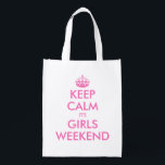 Sac Réutilisable Maintenez calme il est sac à provisions<br><div class="desc">Maintenez calme il est sac à provisions réutilisable de week-end de filles. Drôle maintenez calme et continuez la parodie de sac fourre-tout pour la partie de bachelorette, douche nuptiale, voyage de vacances de week-end, épousant l'équipe, la jeune mariée et les demoiselles d'honneur, la nuit etc. de dames. Faites votre propre...</div>