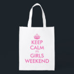 Sac Réutilisable Maintenez calme il est sac à provisions<br><div class="desc">Maintenez calme il est sac à provisions réutilisable de week-end de filles. Drôle maintenez calme et continuez la parodie de sac fourre-tout pour la partie de bachelorette, douche nuptiale, voyage de vacances de week-end, épousant l'équipe, la jeune mariée et les demoiselles d'honneur, la nuit etc. de dames. Faites votre propre...</div>