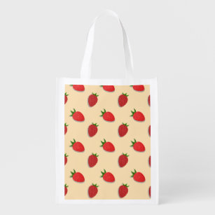 Sac Réutilisable Motif de fraises pour les fruits à l'été bonnes vi