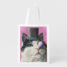 Sac d'alimentation réutilisable Dapper Kitty