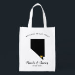 Sac Réutilisable Sac Fourre-tout, coeur d'accueil de mariage du<br><div class="desc">Remplissez ce sac bienvenu de sucreries préférées pour que vos invités apprécient quand ils arrivent au Nevada !</div>