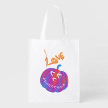 Sacs d'épicerie réutilisables du Citrouille psyché