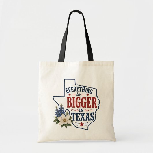 Sac Réutilisable Tout est Plus Grand au Texas (Devant)