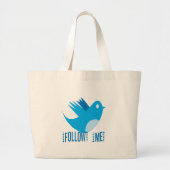 Sac réutilisable Twitter Suivez-moi (Devant)