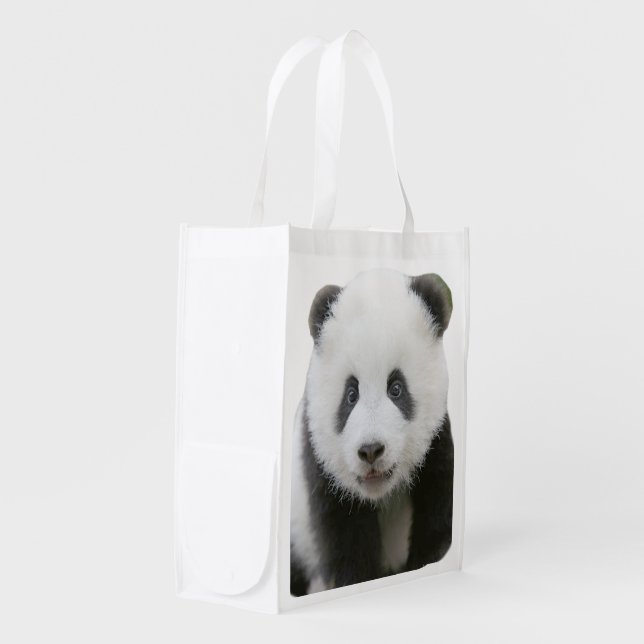 Sac Réutilisable Visage de panda (Devant Côté)