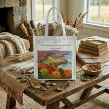 Watercolor North Carolina Wedding Welcome Bags