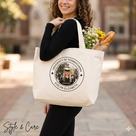 Sac rond classique diplômé écriture moderne Jumbo