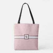 Sac rose avec rayures noires sur impression (Dos)