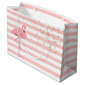 Sac rose chic de Flamant rose et de cadeau de (Dos Angle)
